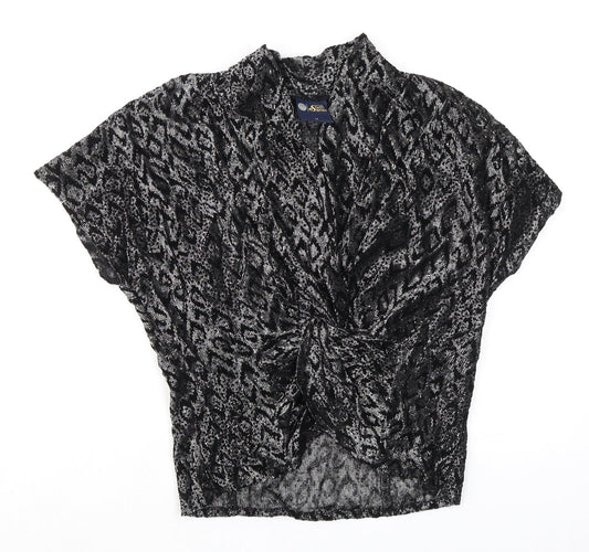Womens UK Size 12 C&A Black Basic Blouse