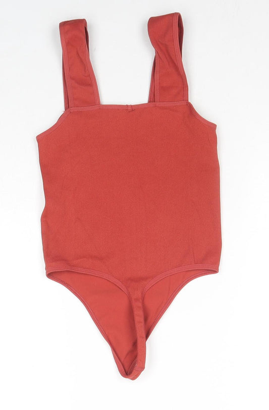 Urban Outfitters Womens Red Polyamide Bodysuit One-Piece Size S Pullover
