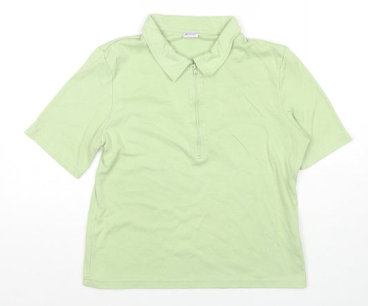 Womens UK Size 10 Damart Green Basic Blouse