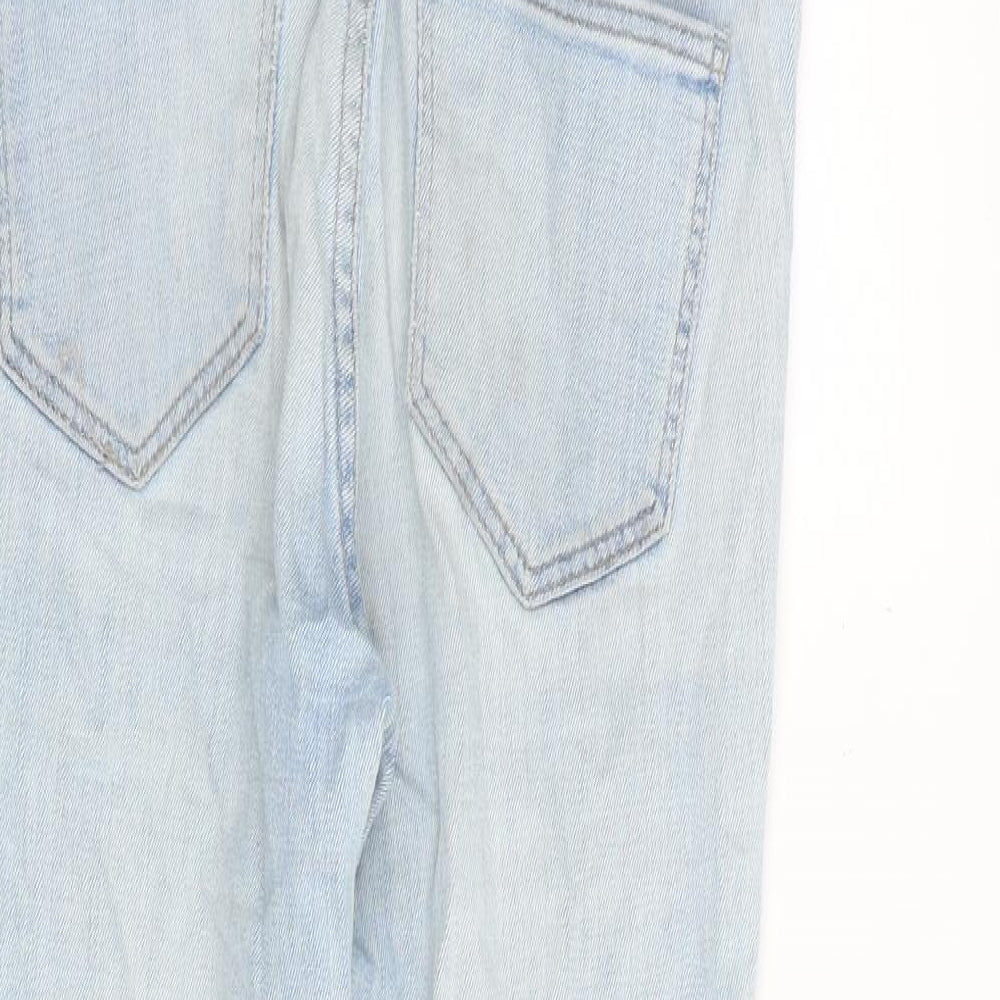 Topshop Womens Blue Cotton Skinny Jeans Size 26 in L30 in Regular Zip
