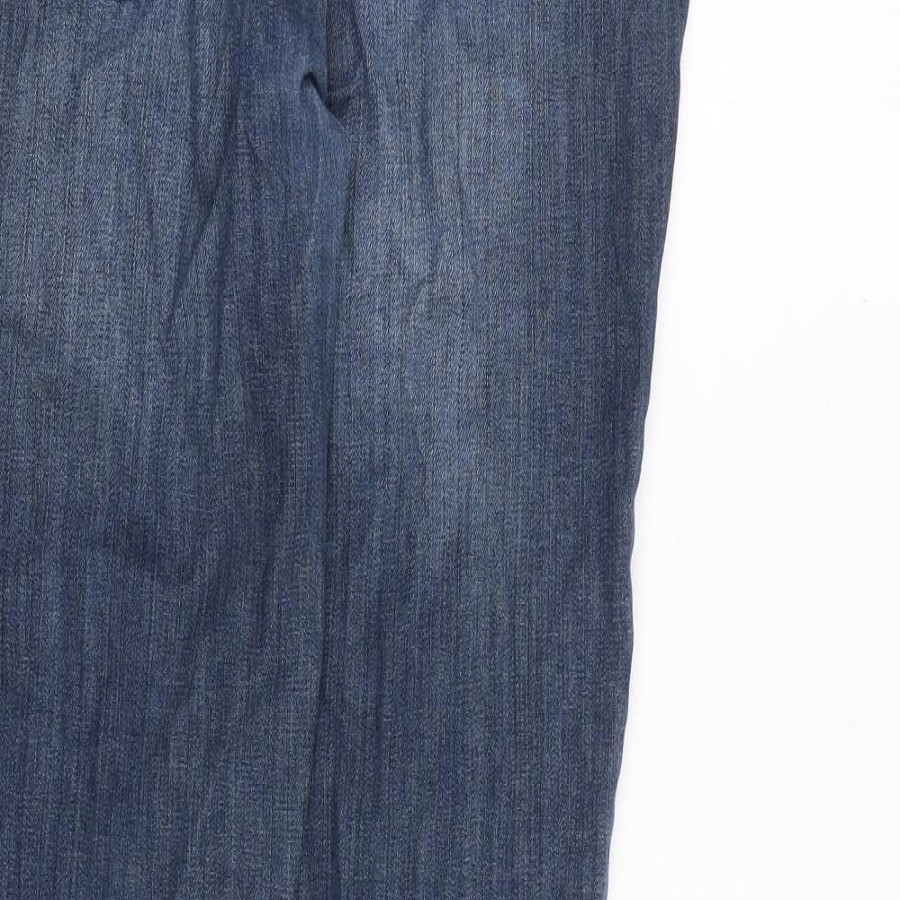 Topshop Womens Blue Cotton Skinny Jeans Size 28 in L32 in Regular Zip