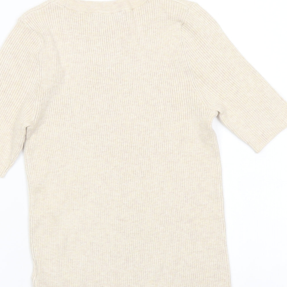 Womens UK Size S Marks and Spencer Beige Pullover Jumper