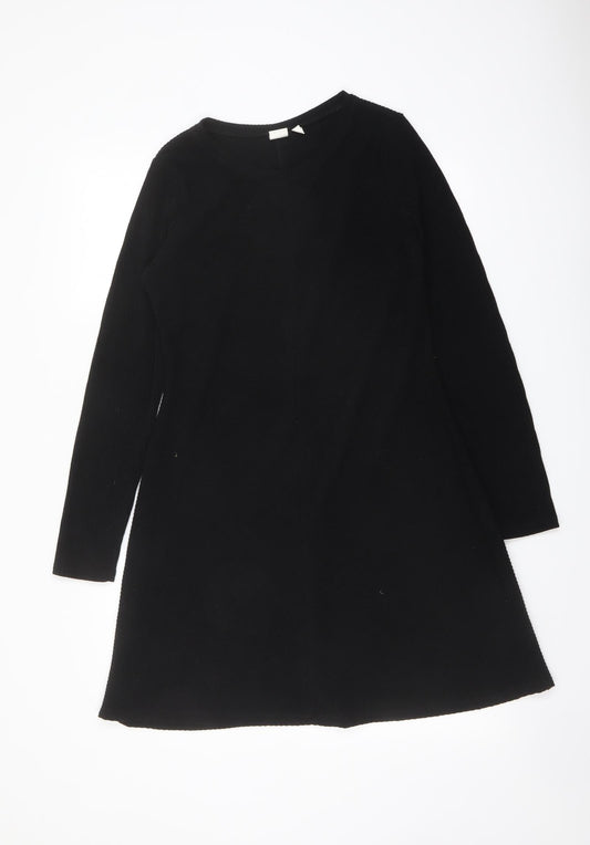 Gap Womens Black Polyester A-Line Size S Round Neck Pullover