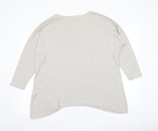 Womens UK Size One Size Blue Vanilla Grey Pullover Jumper
