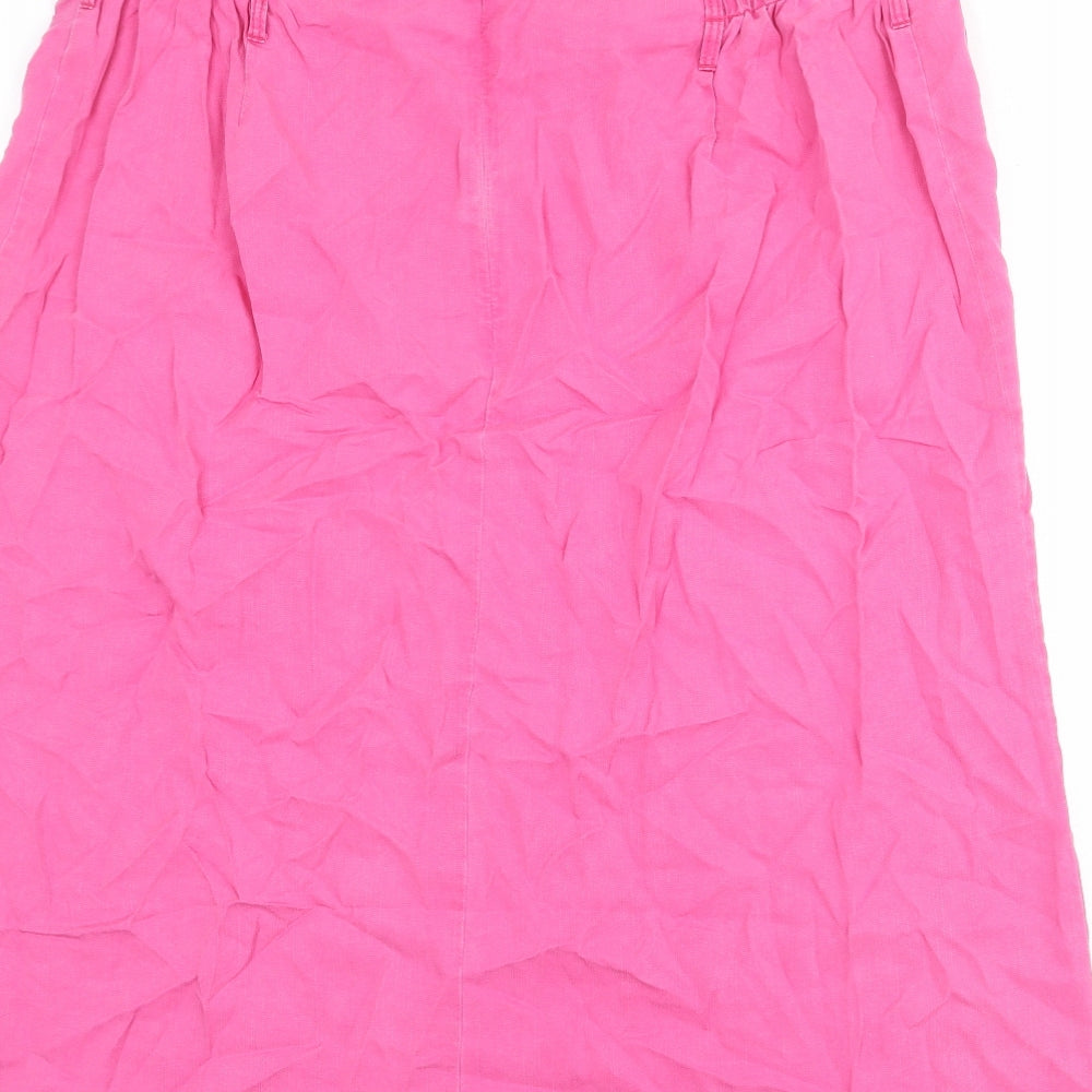 Ann Harvey Womens Pink Polyester A-Line Skirt Size 22 Zip