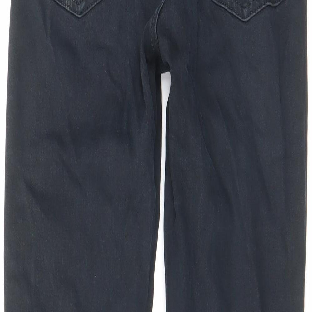 Topshop Womens Black Cotton Skinny Jeans Size 28 in L32 in Regular Zip