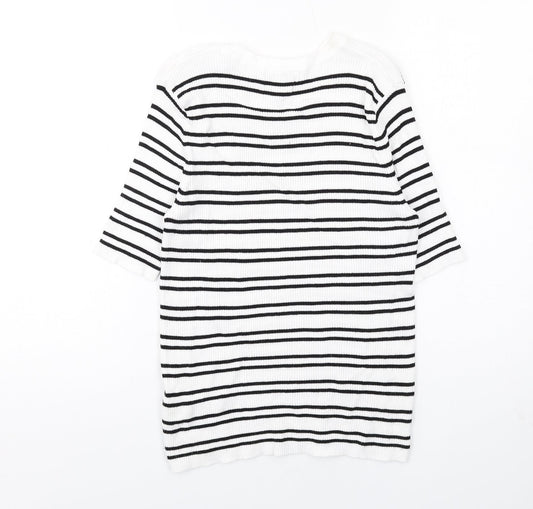 Womens UK Size M Marks and Spencer White Pullover Jumper