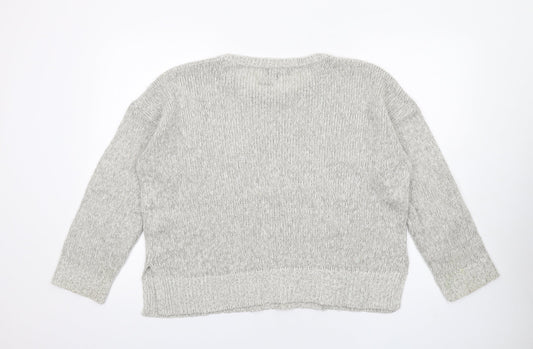 Womens UK Size L New Look Grey Pullover Jumper