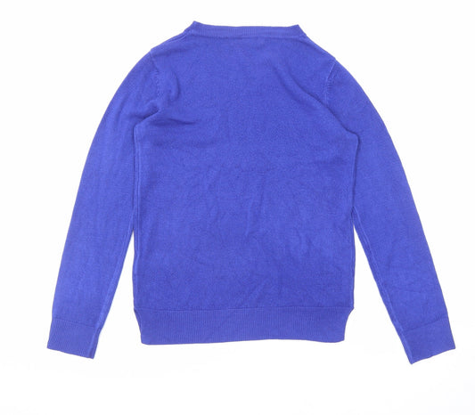 Womens UK Size 8 Marks and Spencer Blue Pullover Jumper