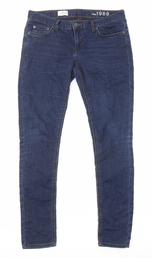 Womens UK Size 28 in Gap Regular Fit Skinny Blue Jeans