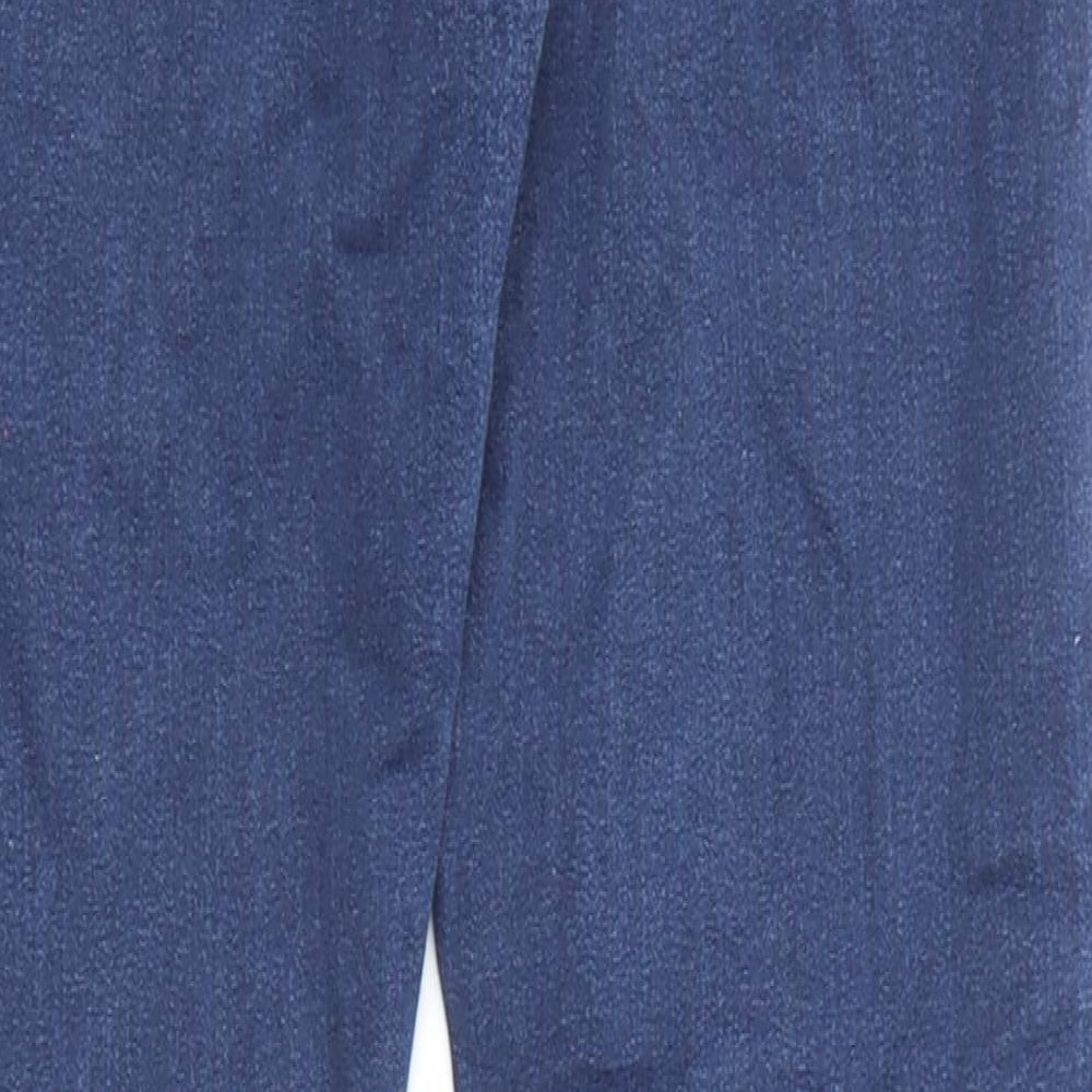 Dorothy Perkins Womens Blue Cotton Skinny Jeans Size 12 L28 in Regular Zip - Raw Hem