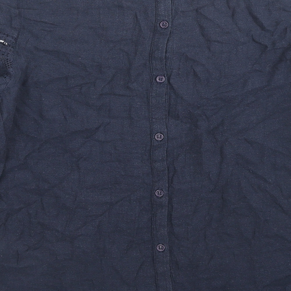 Womens UK Size XS VERO MODA Blue Basic Blouse