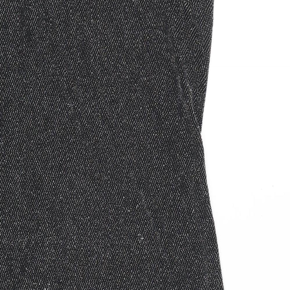 IZABEL LONDON Womens Black Nylon A-Line Size 16 Round Neck Pullover