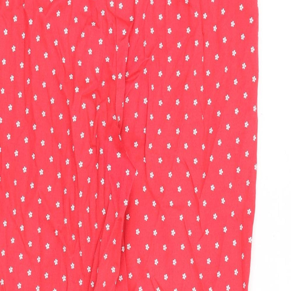 Womens UK Size 12 Marks and Spencer Regular Fit Red Trousers