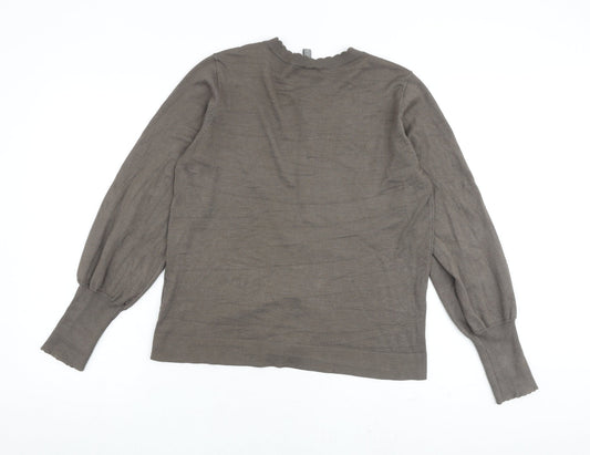 Womens UK Size M CULTURE Grey Cardigan Jumper