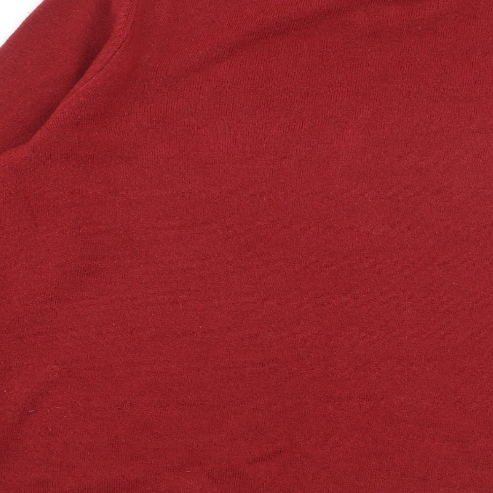 Womens UK Size 12 Marks and Spencer Red Pullover Jumper