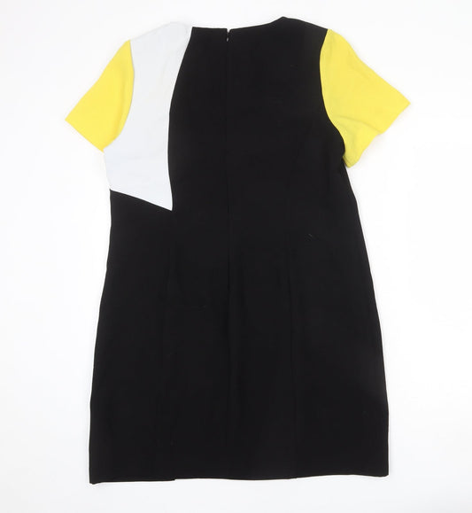 Definitions Womens Multicoloured Polyester Sheath Size 16 Roll Neck Zip