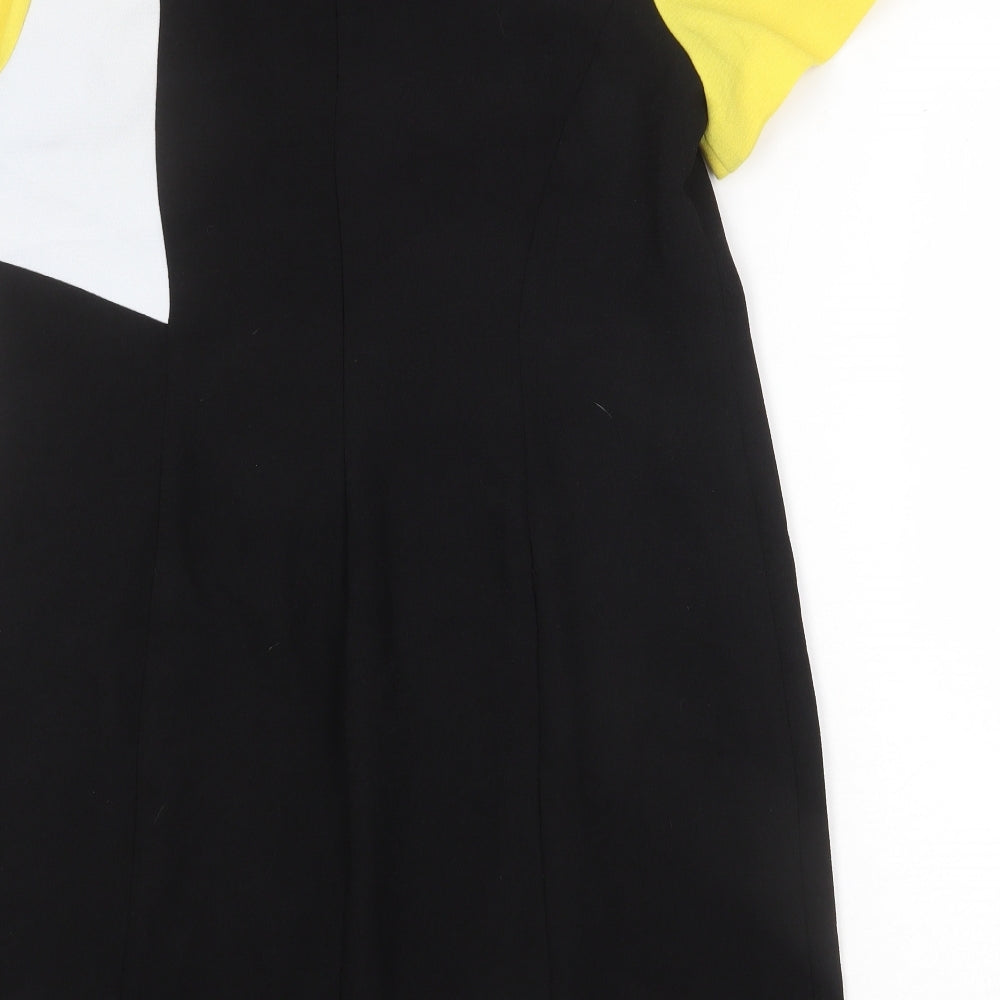 Definitions Womens Multicoloured Polyester Sheath Size 16 Roll Neck Zip