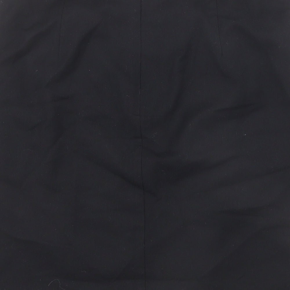 NEXT Womens Black Polyester Straight & Pencil Skirt Size 8 Zip