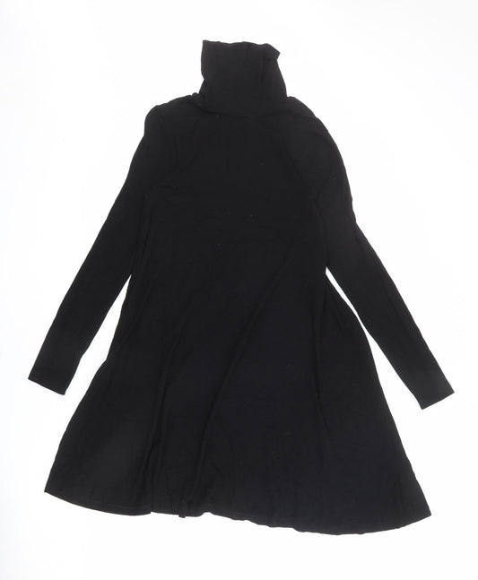 ASOS Womens Black Polyester Trapeze & Swing Size 12 Henley Pullover