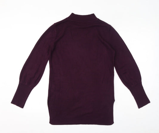 Womens UK Size S Marks and Spencer Purple Pullover Jumper