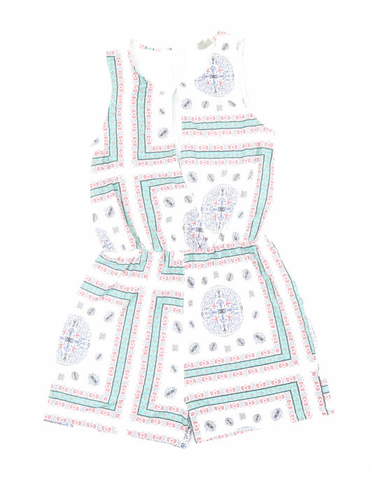 Womens UK Size 8 ASOS One-Piece White Playsuit