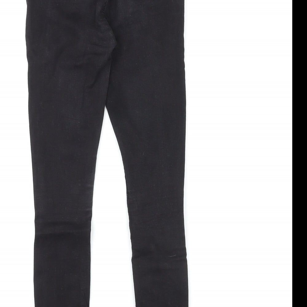 Denim & Co. Womens Black Cotton Skinny Jeans Size 4 L27 in Regular Zip