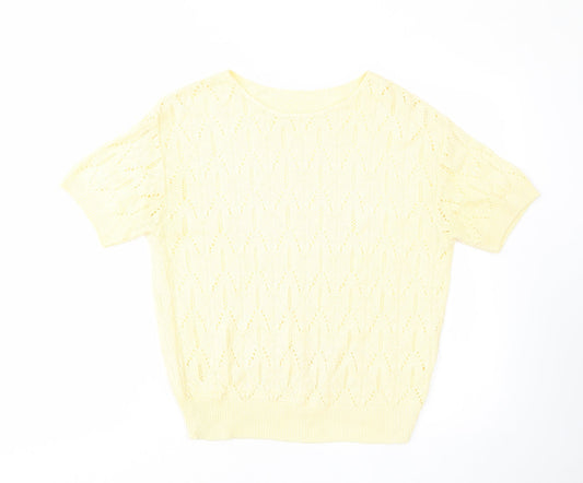 Womens UK Size 12 St Michael Yellow Pullover Jumper