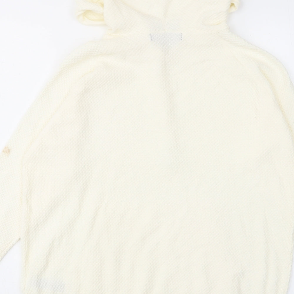 Womens UK Size S Marks and Spencer Ivory Pullover Hoodie