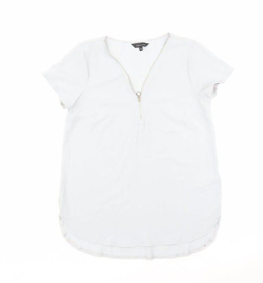 Womens UK Size 12 New Look Grey Basic Blouse