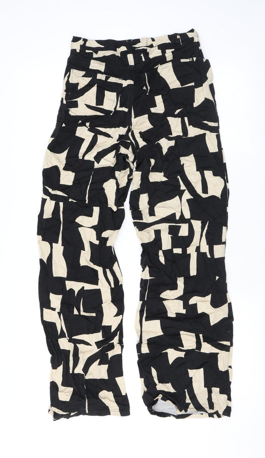 Womens UK Size 6 Monki Regular Fit Black Trousers