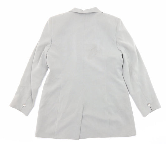 Country Casuals Womens Grey Polyester Jacket Suit Jacket Size 12