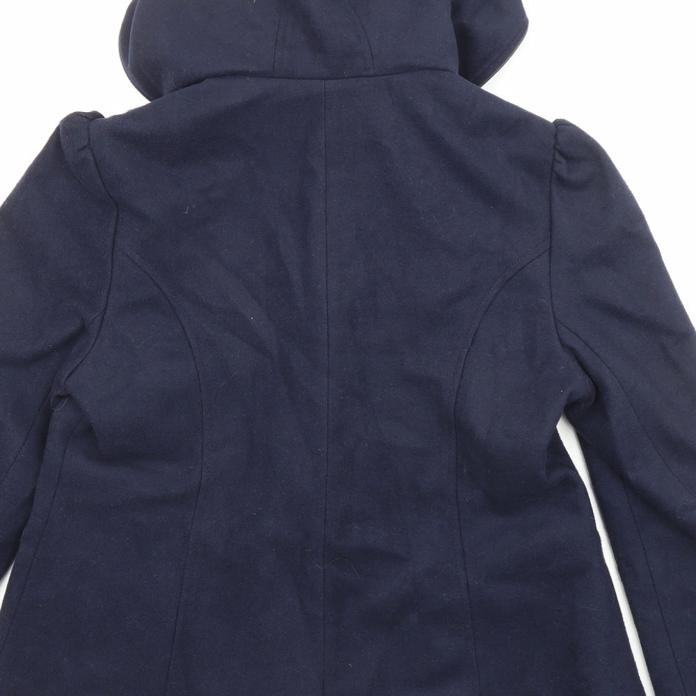 Womens UK Size 14 New Look Blue Overcoat