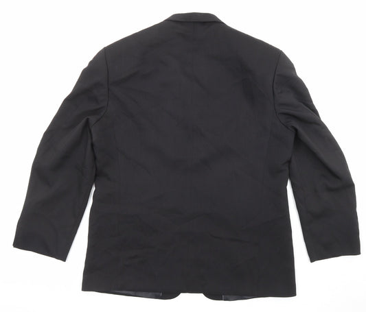 Armando Mens Black Polyester Jacket Suit Jacket Size 42 Regular