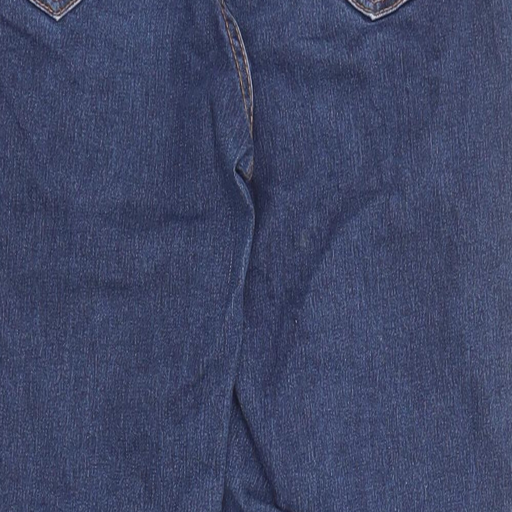 George Womens Blue Cotton Straight Jeans Size 10 L23 in Regular Zip