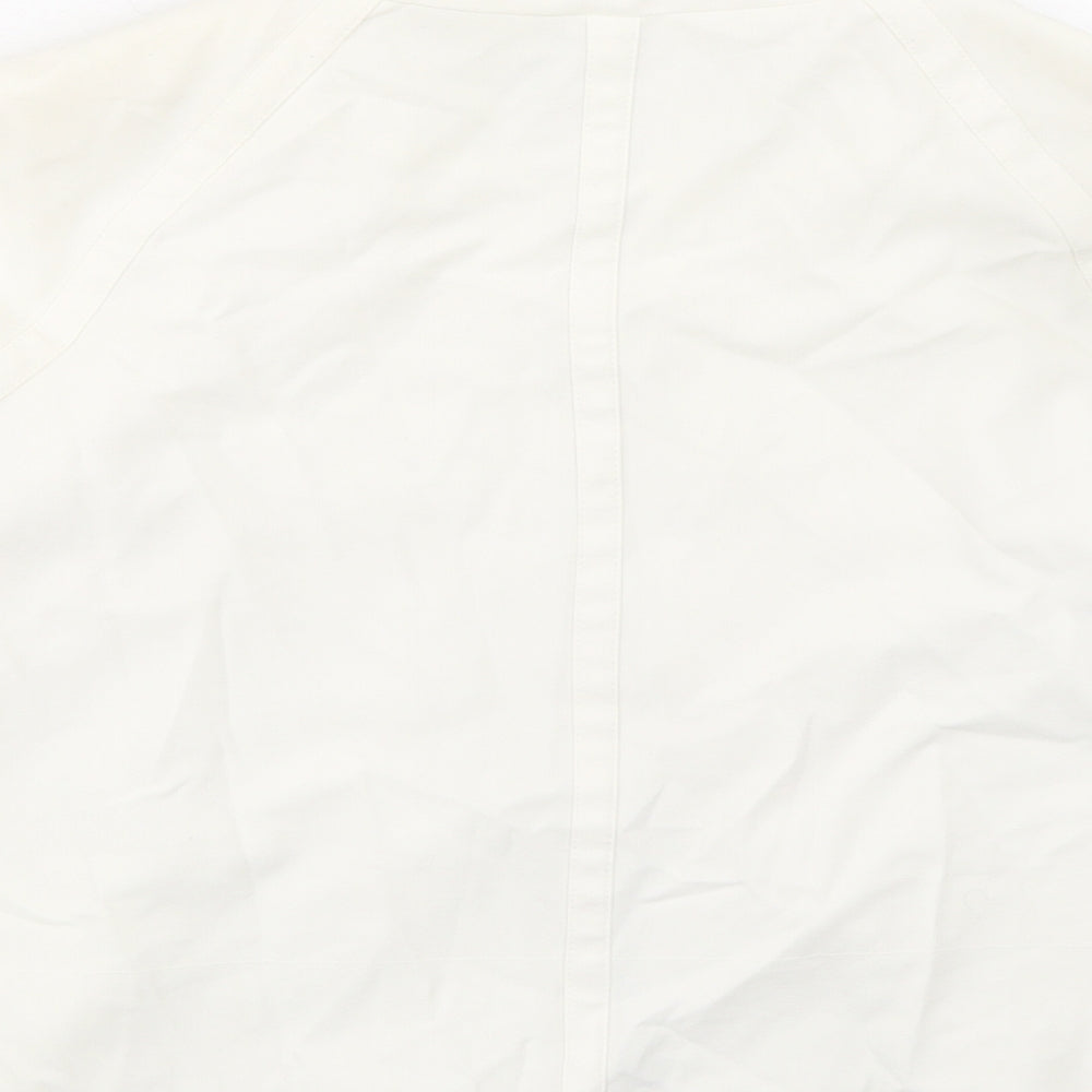 Brand and care label for Principles women’s ivory jacket, size UK 10, zip - pull cord collar