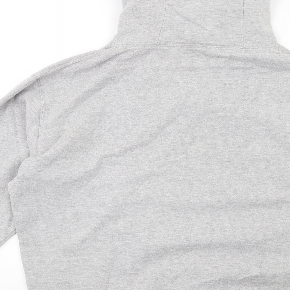 Built Up North Mens Grey Cotton Pullover Hoodie Size M
