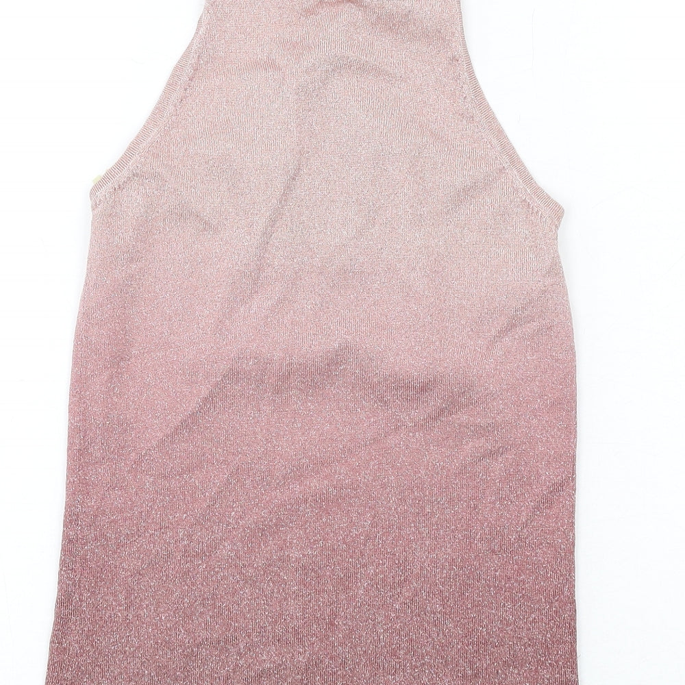 Womens UK Size 8 NEXT Pink Basic Tank