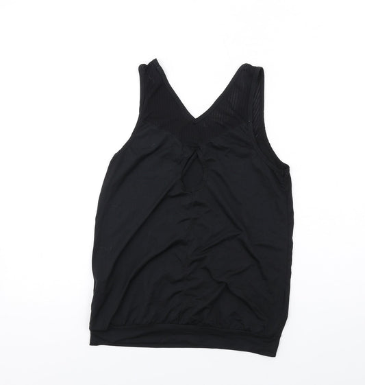 LA Gear Womens Black Polyester Basic Tank Size 8 Scoop Neck Pullover