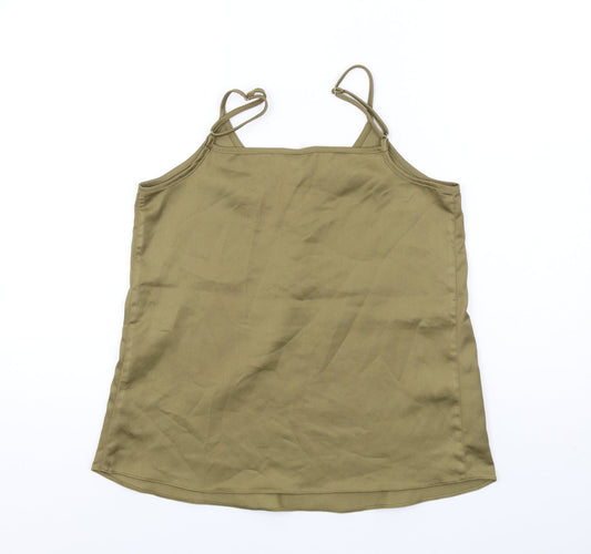Womens UK Size 8 River Island Green Camisole Tank