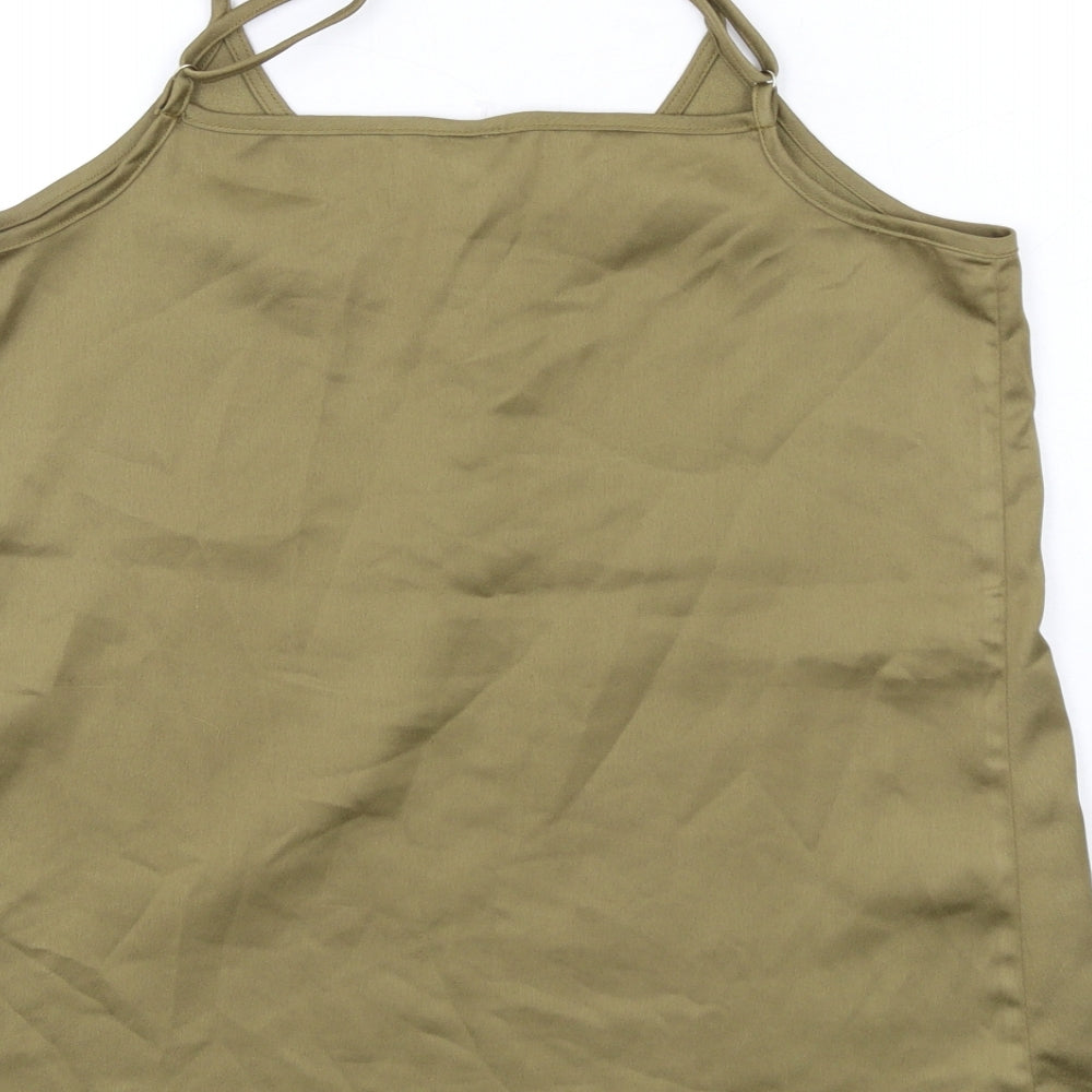 Womens UK Size 8 River Island Green Camisole Tank