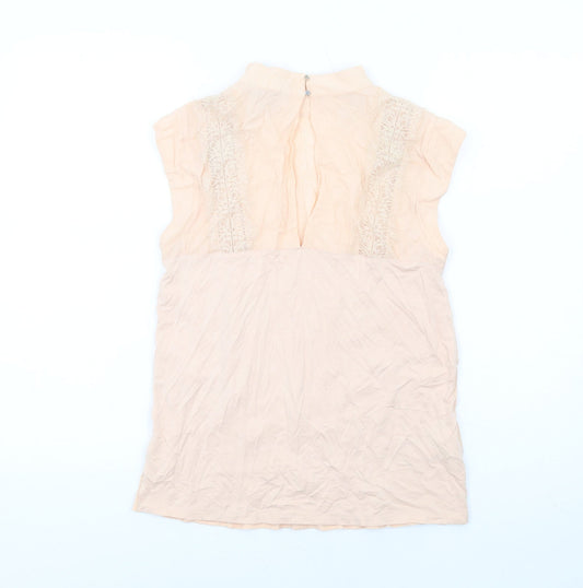 Womens UK Size 10 NEXT Pink Basic Blouse