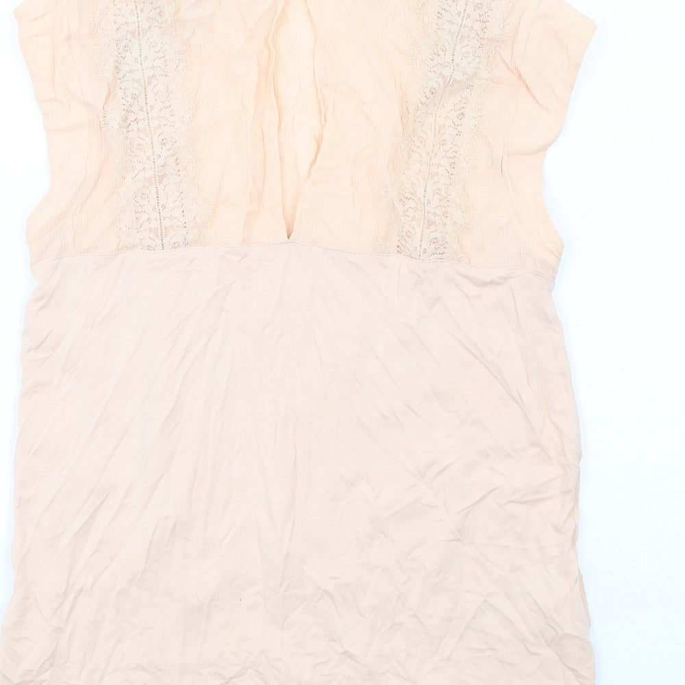Womens UK Size 10 NEXT Pink Basic Blouse