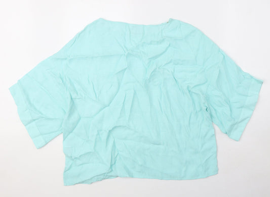Womens UK Size 12 Monsoon Blue Basic Blouse