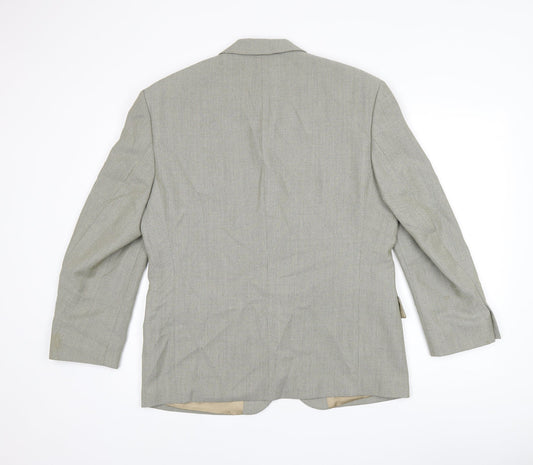 VARTEKS Mens Grey Polyester Jacket Suit Jacket Size 40 Regular