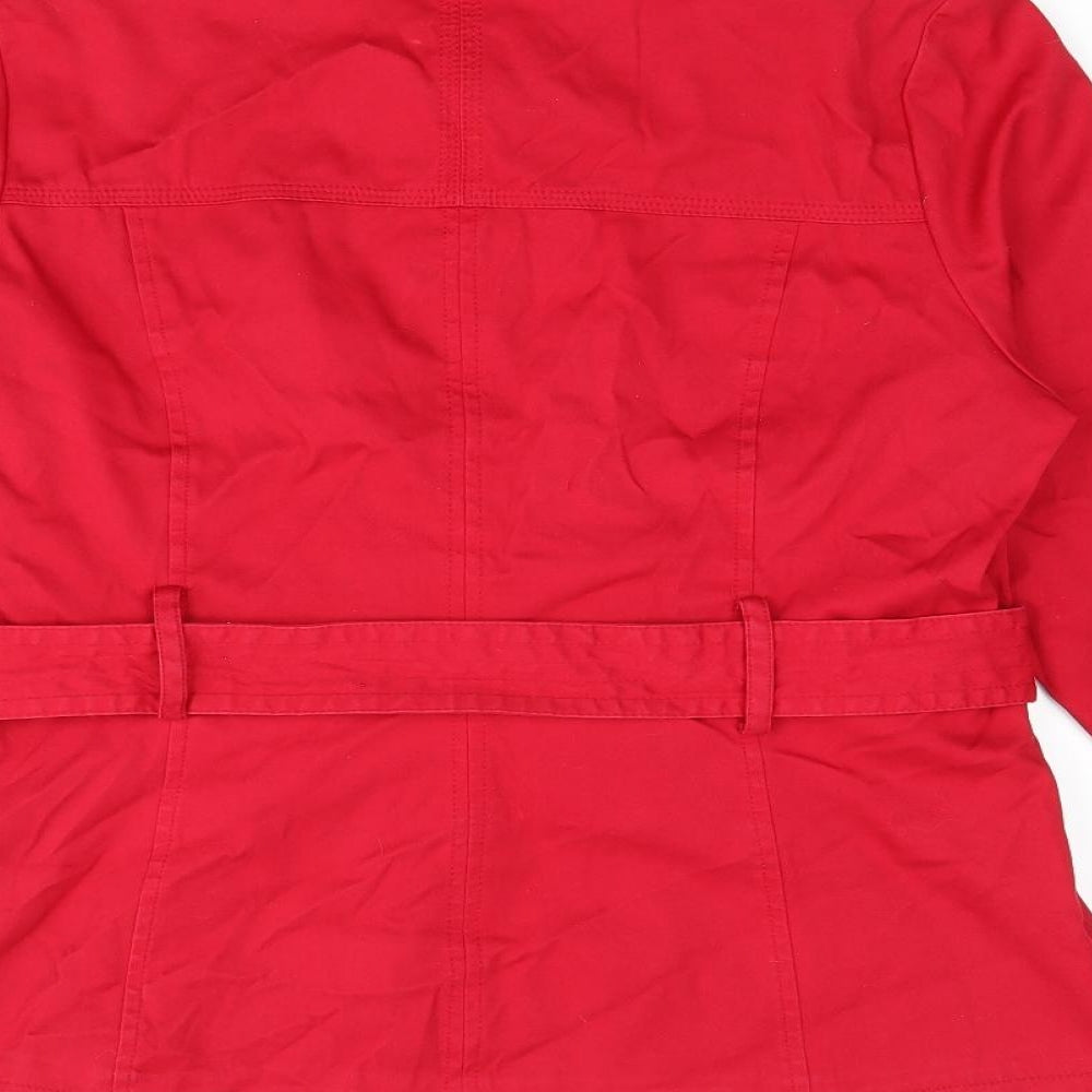 Womens UK Size 14 Marks and Spencer Red Pea Coat