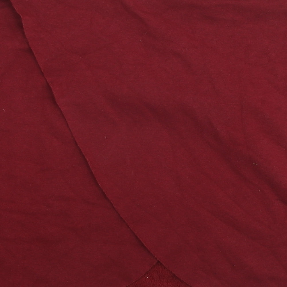 Lotd Womens Red Cotton Pullover Sweatshirt Size S Pullover - Cut Out Back Detail