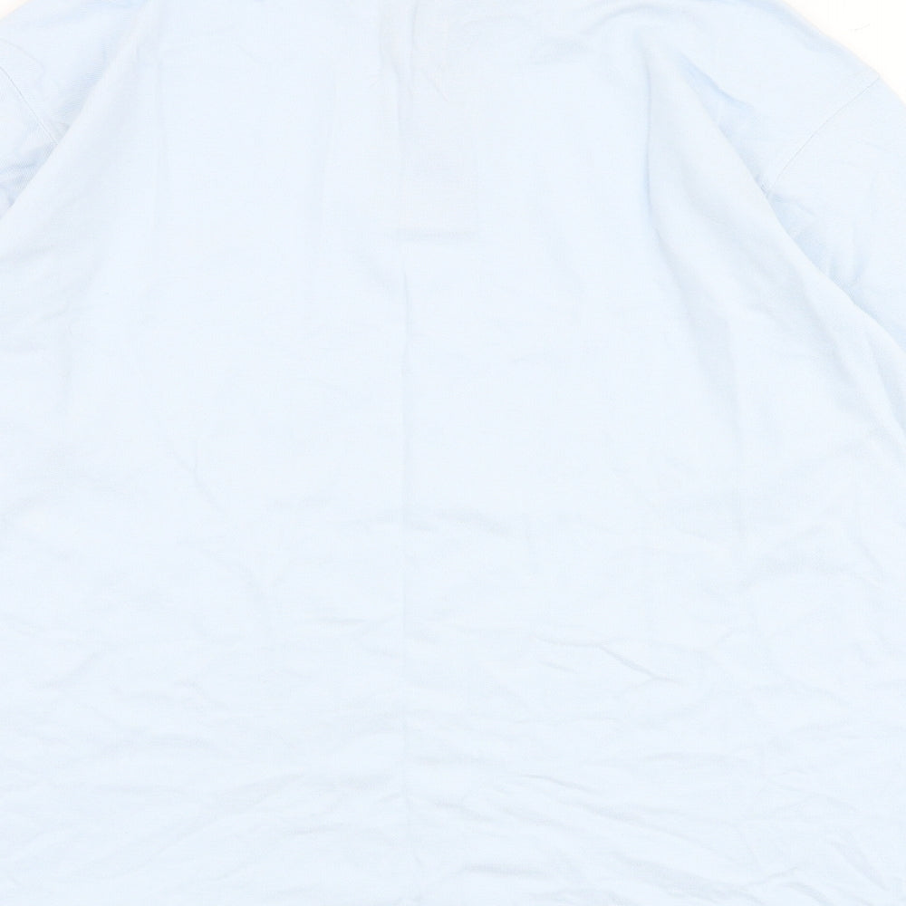 Cotton Traders Mens Blue 100% Cotton Polo Size M Collared Button