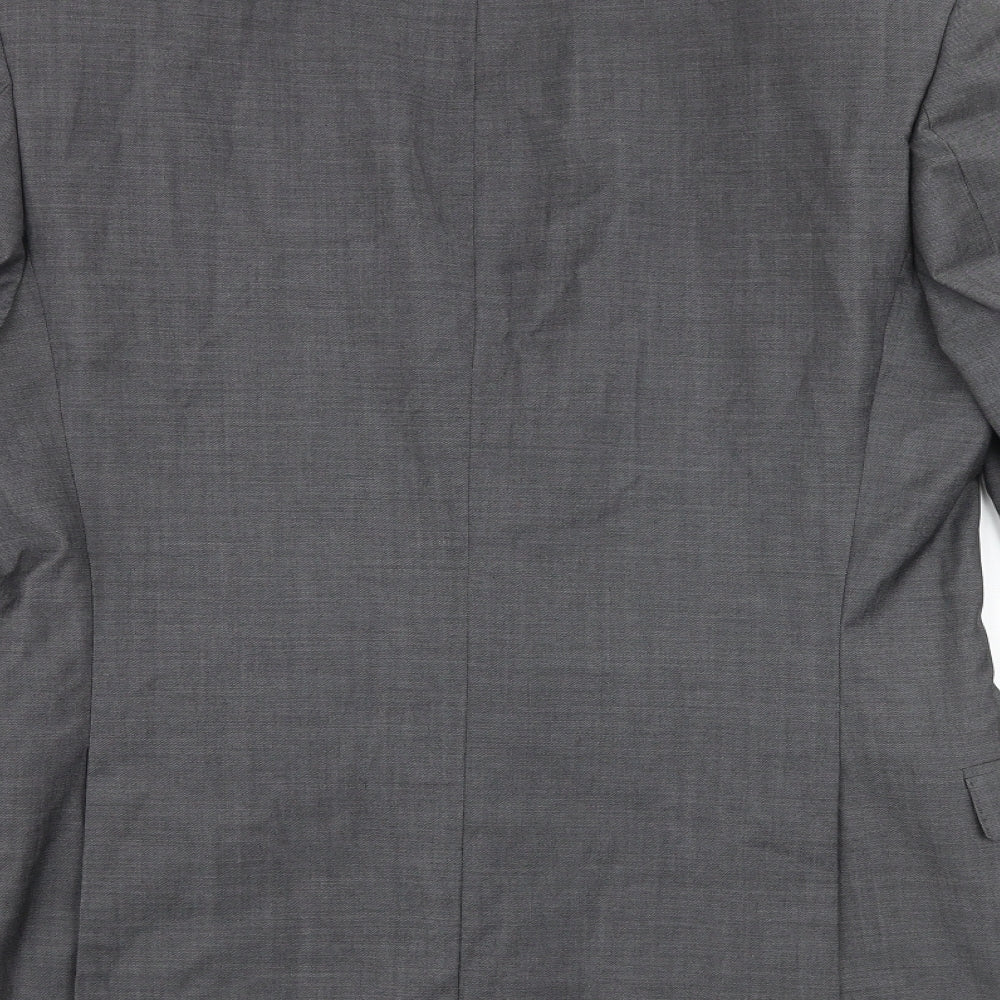 Mens UK Size 40 Blazer Regular Grey Suit Jacket