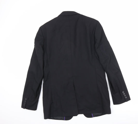 Autograph Mens Black Polyester Jacket Suit Jacket Size 40 Regular